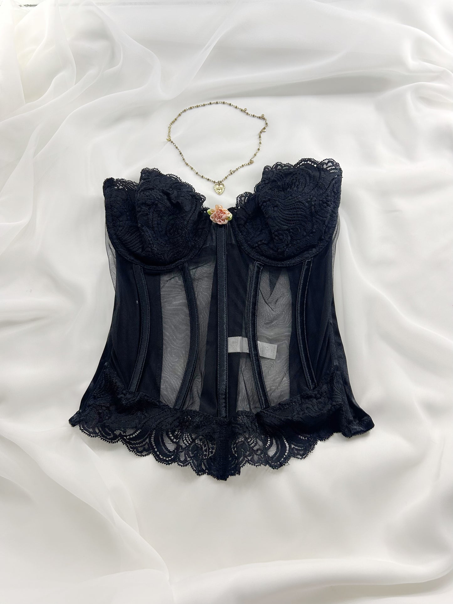 Vintage VS Black Strapless Bustier Top