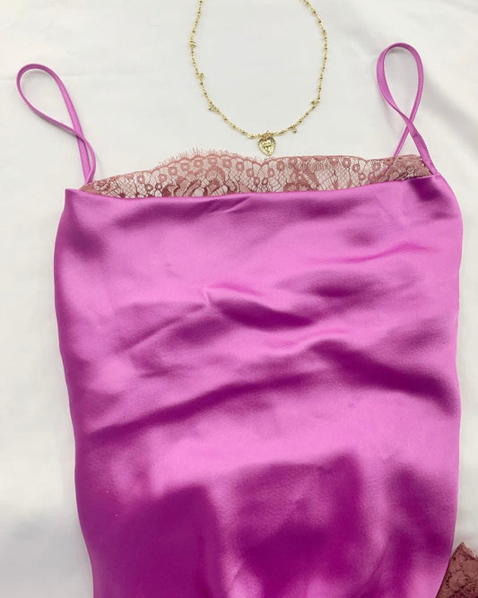 Purple Satin VS Gown NWT