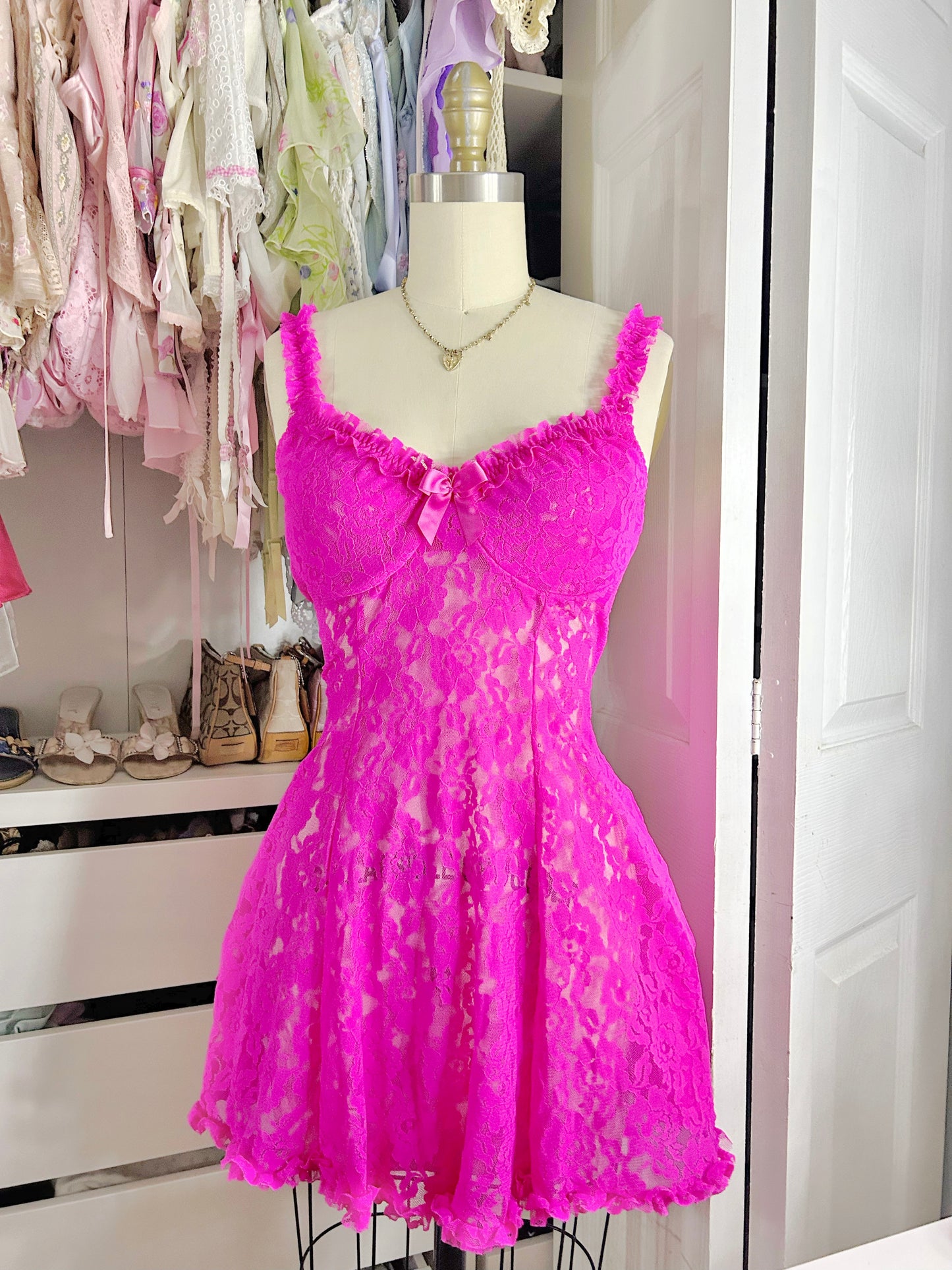 NWT Cinema Etoile Pink Lace Set