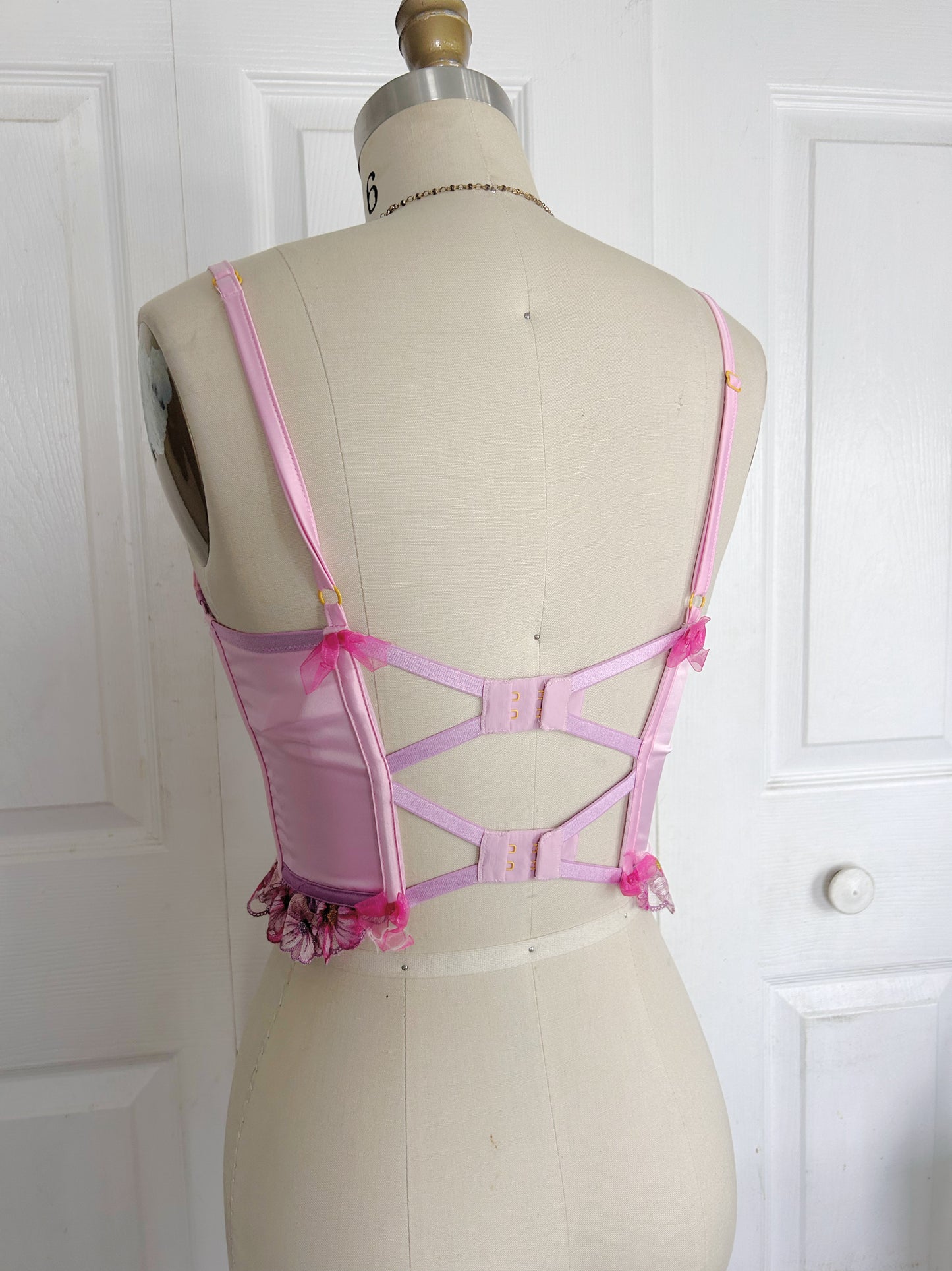 For love and lemon Bustier Top Pink & Purple Colorway