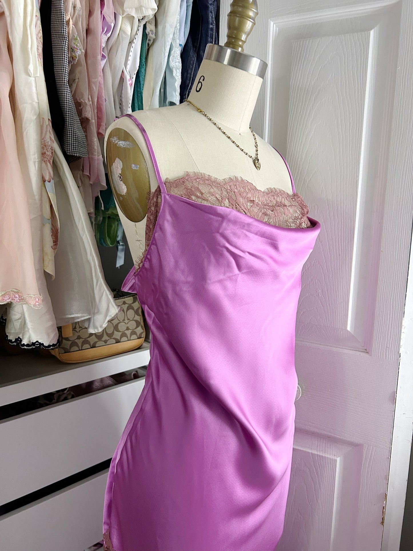 Purple Satin VS Gown NWT