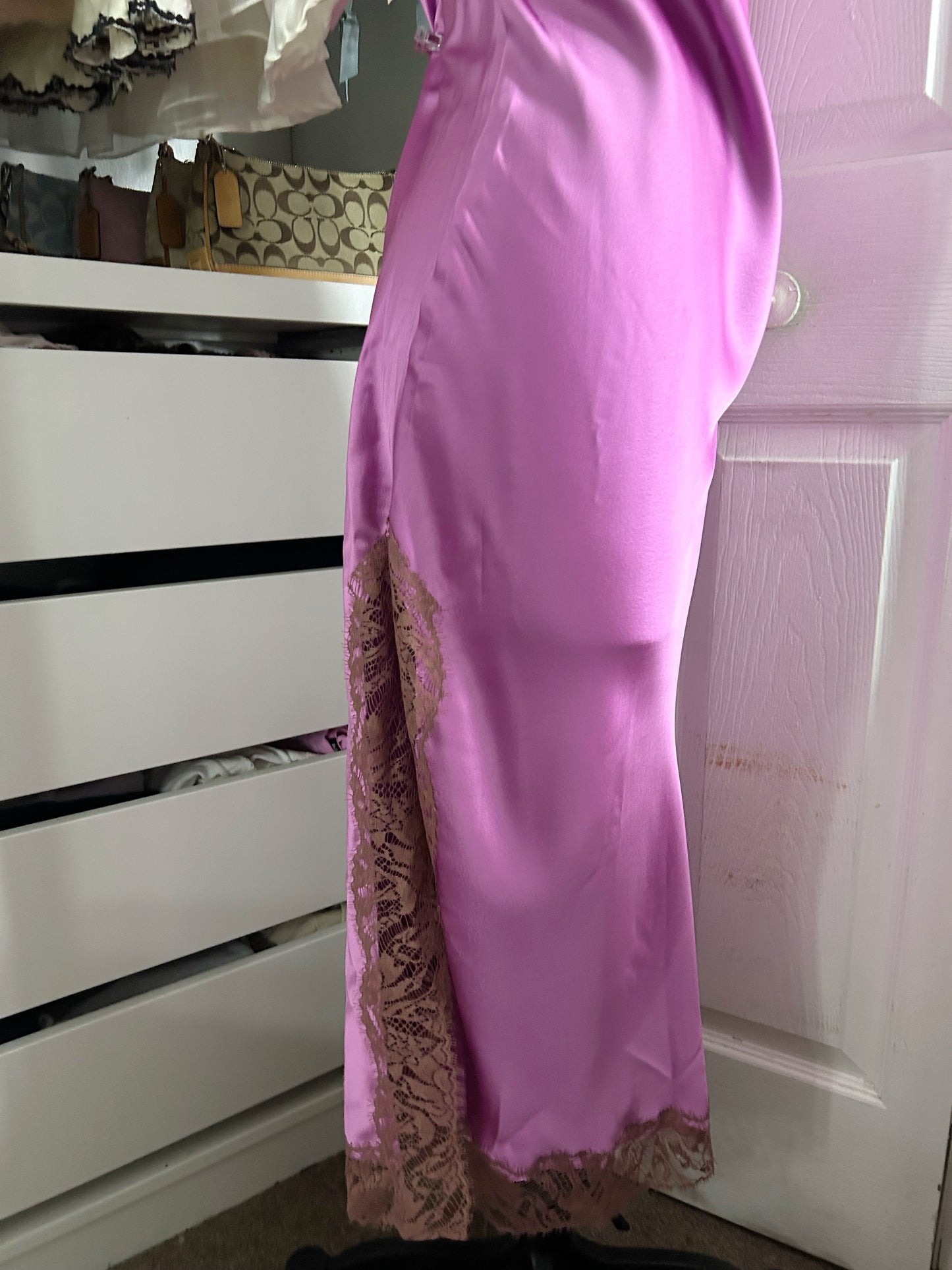 Purple Satin VS Gown NWT