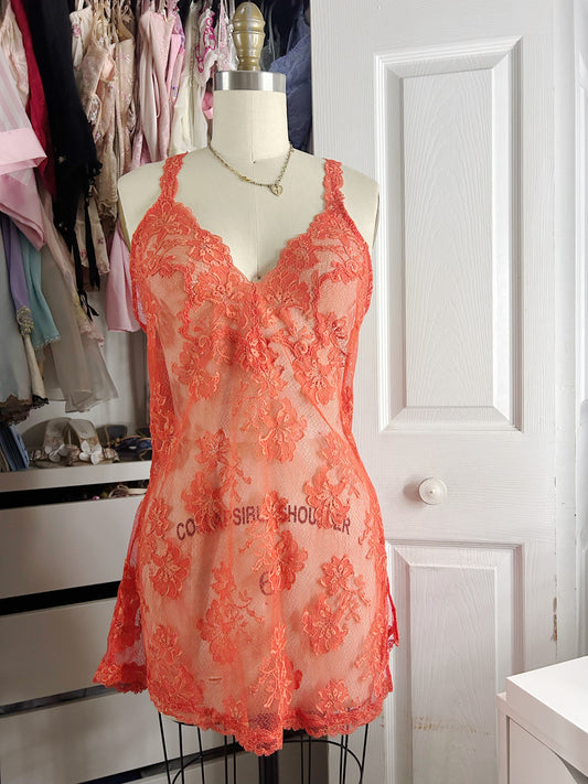 La Perla Orange Lace Slip